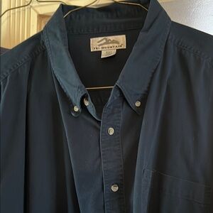 Tri-Mountain Dark Blue Button-Up Shirt